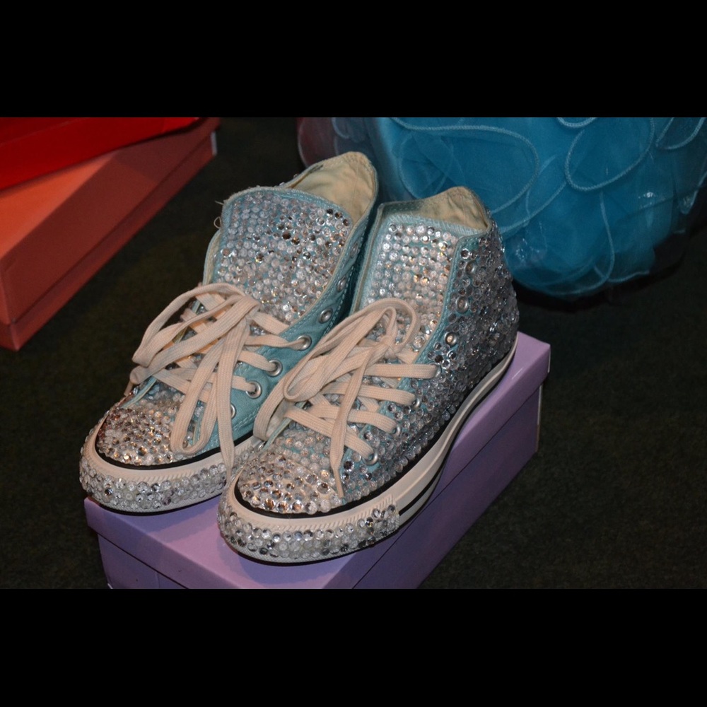 Personalized converse w bejewels and etc for prom
